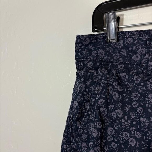 John Varvatos Shorts Mens 34 Blue Floral Print Luxe Cotton Blend Chino Casual - Picture 2 of 9